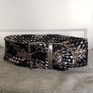 Metallic Braided Plastic Belt